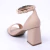 Suíça - Sandália Feminina De Bico Quadrado Aplicação Bege - Not-Me Shoes - Fábrica Própria de Calçados Femininos