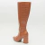 Talita - Bota Feminina Bico Fino Salto Grosso Cano Médio Caramelo - Not-Me Shoes - Fábrica Própria de Calçados Femininos