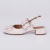 Tata - Slingback Feminino Bico Redondo Salto Grosso Fivela Off-White - comprar online