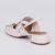 Tata - Slingback Feminino Bico Redondo Salto Grosso Fivela Off-White na internet