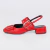 Tata - Slingback Feminino Bico Redondo Salto Grosso Fivela Vermelho - comprar online