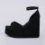 Tulum - Sandália Feminina Anabela Fivela Camurça Preto - Not-Me Shoes - Fábrica Própria de Calçados Femininos