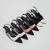Pérola - Scarpin Slingback Bico Fino Salto Baixo Preto/Off-White