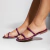 Rasteira Roxo Hibisco Duas Tiras Bico Redondo Dia A Dia Not-me Shoes