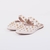 Zoe - Mule Feminino Bico Fino Tachas Aplicação Off-White - comprar online