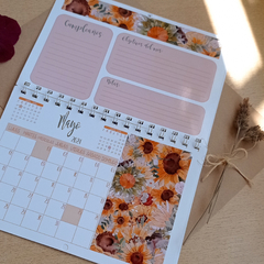 Calendario de Pared Girasoles