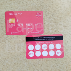 Tarjeta Fidelización Doble Faz - comprar online