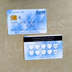 Tarjeta Fidelización Doble Faz - Papeles Lunares