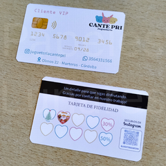 Tarjeta Fidelización Doble Faz en internet