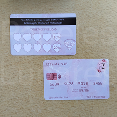 Tarjeta Fidelización Doble Faz en internet