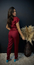 Scrub Feminino Tulipa Vinho Gabardine - loja online