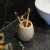Vaso porta cepillo Resina beige