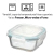 Kit 5 Potes De Vidro Herméticos Quadrado 800ml - Liquida Mix