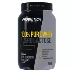 100% Pure Whey Zero Lactose Probiótica - Pote 900g