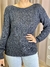 BLUSA TRICÔ CANOA AZUL MARINHO - leKali