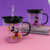 TAZA DE VIDRIO Y SORBETE MICKEY MOUSE