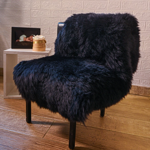 Pelego Natural de Ovelha Preto Premium M - comprar online