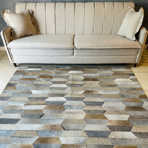 Tapete de Couro Chevron Modelo Exportação 2.25m x 1.95m