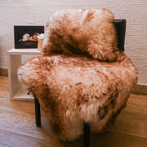 Pelego Natural de Ovelha Mesclado Premium M