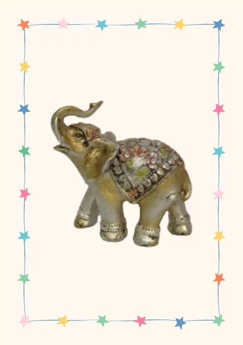 ELEFANTE MANTO FLORES 10.5CM