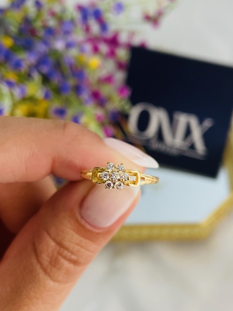ANILLO FLOR MINI ORO 18K