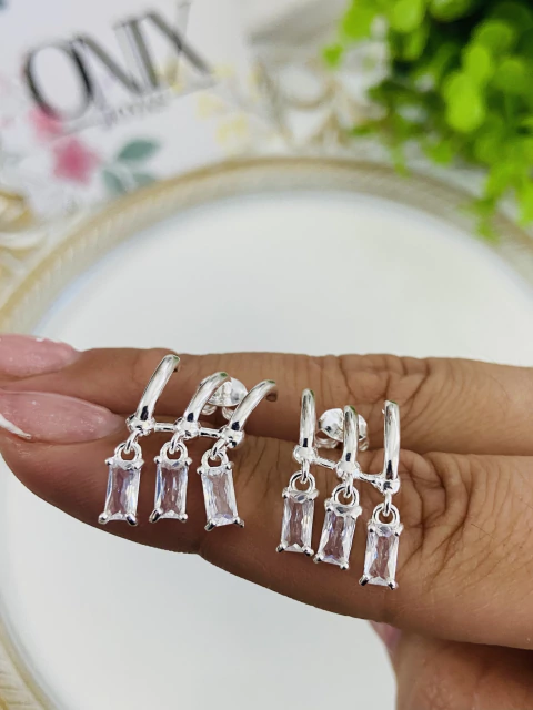 AROS TRIPLE HILO Y RECTANGULOS - comprar online