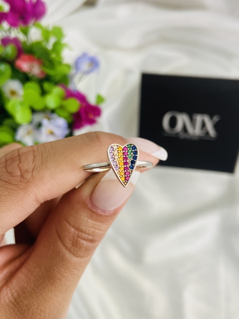 ANILLO PROMO CORAZON MULTICOLOR
