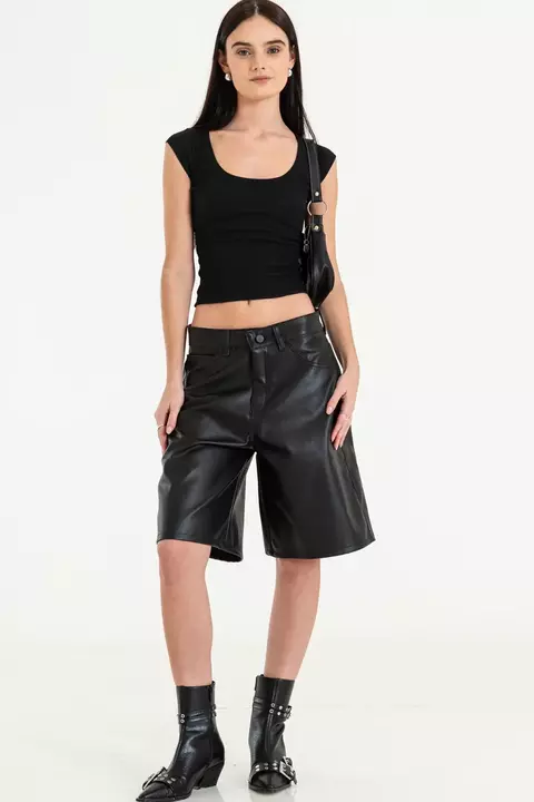 BERMUDA ECO CUERO ELASTIZADO WENGAL - comprar online