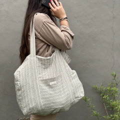 Bolso playero rayado