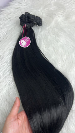 Tela fibra de colágeno preto LISO (colocação fixa) - Divashairbrasil