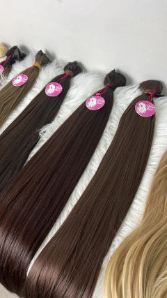 KIT 3 telas liso castanho claro/ loiro escuro #06 75cm fibra de colágeno na internet