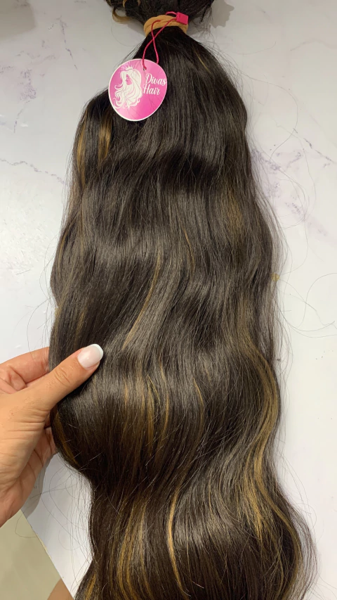 Tela fibra de colágeno morena iluminada ondulado 320g (colocação fixa) - comprar online