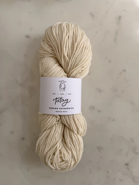 Hilado Merino Patagonico Primera Piel -NATURAL PURO-