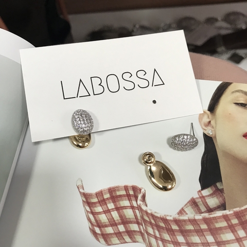 Brinco Folheado 18k Duo Strass Dourado Claudia - comprar online