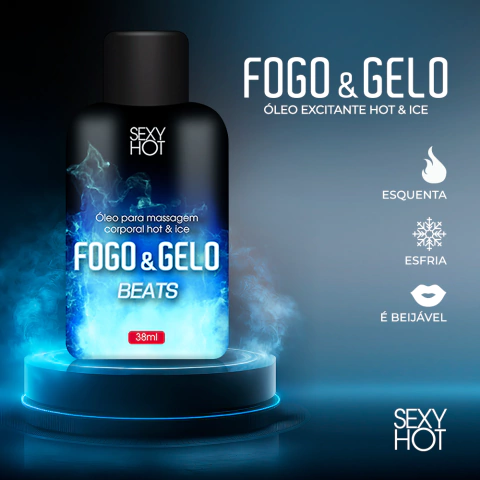 Fogo e Gelo Beats - Óleo Excitante Beijável Esquenta e Esfria