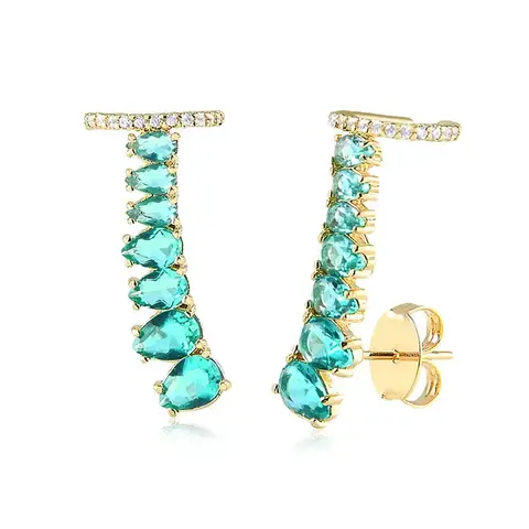Brinco Ear Cuff Gotinhas Com Piercing