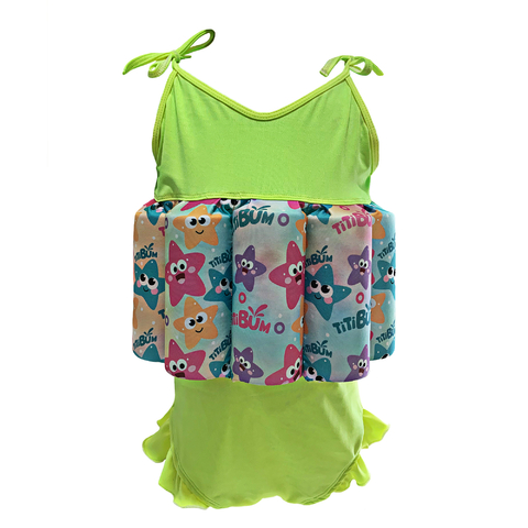 Roupa Flutuante - Bóia Infantil - Estrelinha Neon - Alcinha