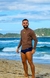 Camisa de proteção UV Masculina Marrom