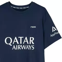 Nox Camiseta Azul Marino Sponsors AT10 de Agustín Tapia - Boleros Padel Store