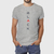 Camiseta Masculina de Algodão Black Premium Cinza Atacado