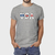 Camiseta masculina de algodão cinza com estampa USA