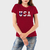 Camiseta Feminina de Algodão USA Premium Vinho Atacado