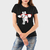 Camiseta Feminina de Algodão Girafa Premium Preto Atacado