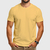 Camiseta Masculina Amarela de Algodão Lisa Premium Atacado