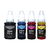 Combo botella de tinta alternativa GI190 Negro Pigmentado + Cian + Magenta + Amarillo 345ml