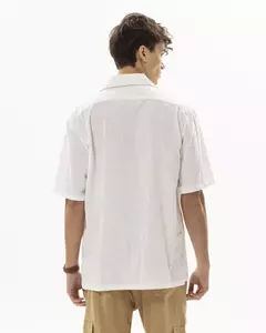 CAMISA LINO BLANCA MANGA CORTA - comprar online