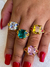 ANEL LUXUOSO COLORS CRAVEJADO DOS LADOS COM MICRO ZIRCÔNIA 18K