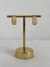 BRINCO MEIA ARGOLA TELA 18K