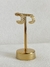 BRINCO MEIA ARGOLA TELA 18K - comprar online