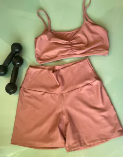 Conjunto Básico Suplex (Com Franzido) - Arco-íris Moda Fitness